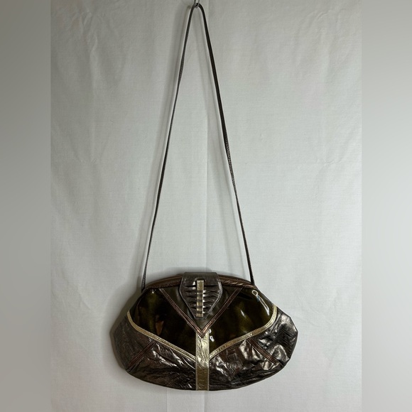 Bags by Pinky Vintage Metallic Leather Crossbody Bag - Picture 2 of 15
